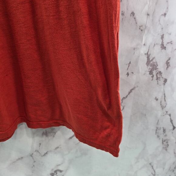 Anthropologie Top Womens XS Orange Tank Ruffle Scoop Longline Burnout Tla - Picture 4 of 10